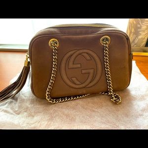 Gucci soho chain unbuckle leather shoulder bag